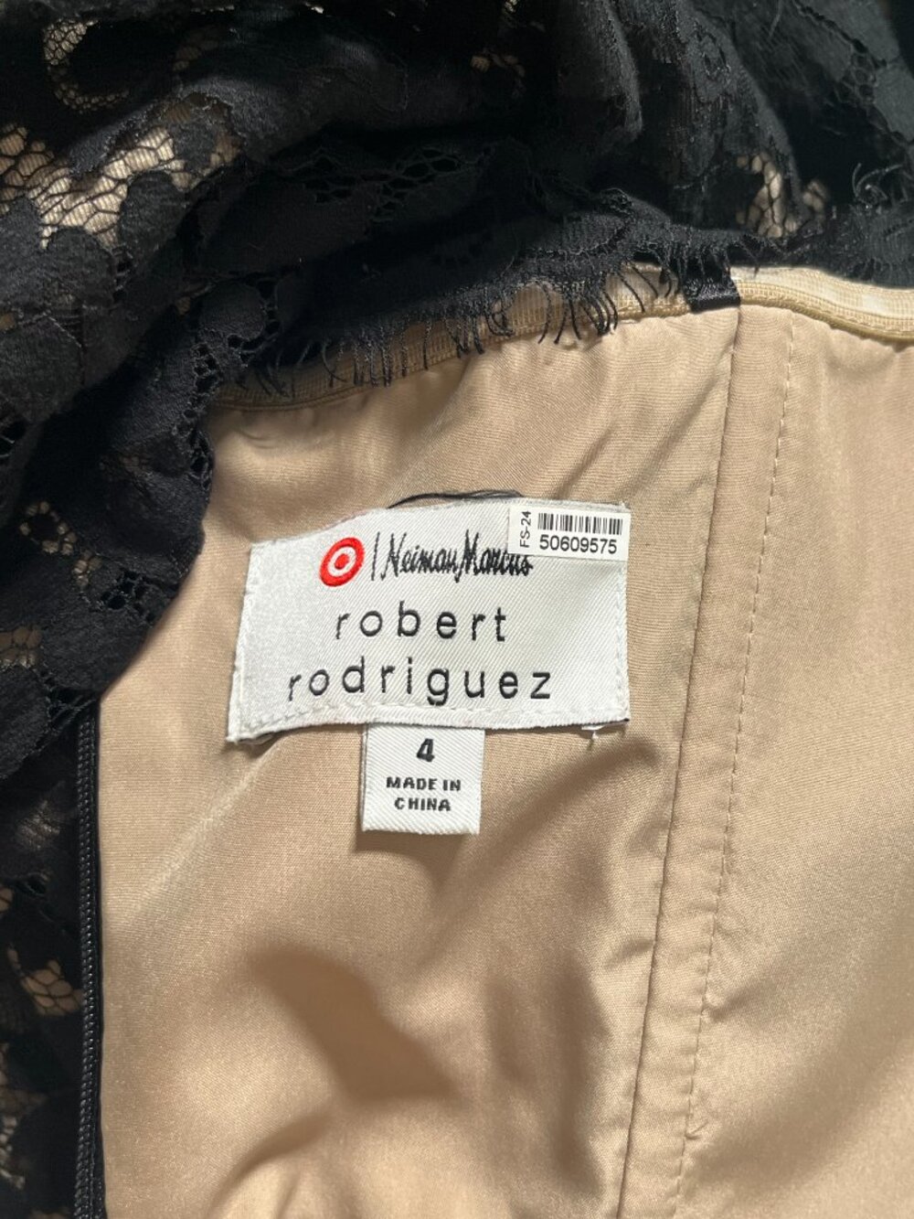 Robert Rodriguez for Neiman Marcus Target Black Lace Strapless Cocktail Dress - Picture 10 of 11